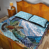 New Zealand South Island Quilt Bed Set Te Waipounamu Aoraki Kea Bird LT14 - Polynesian Pride