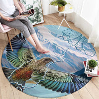 New Zealand South Island Round Carpet Te Waipounamu Aoraki Kea Bird LT14 - Polynesian Pride