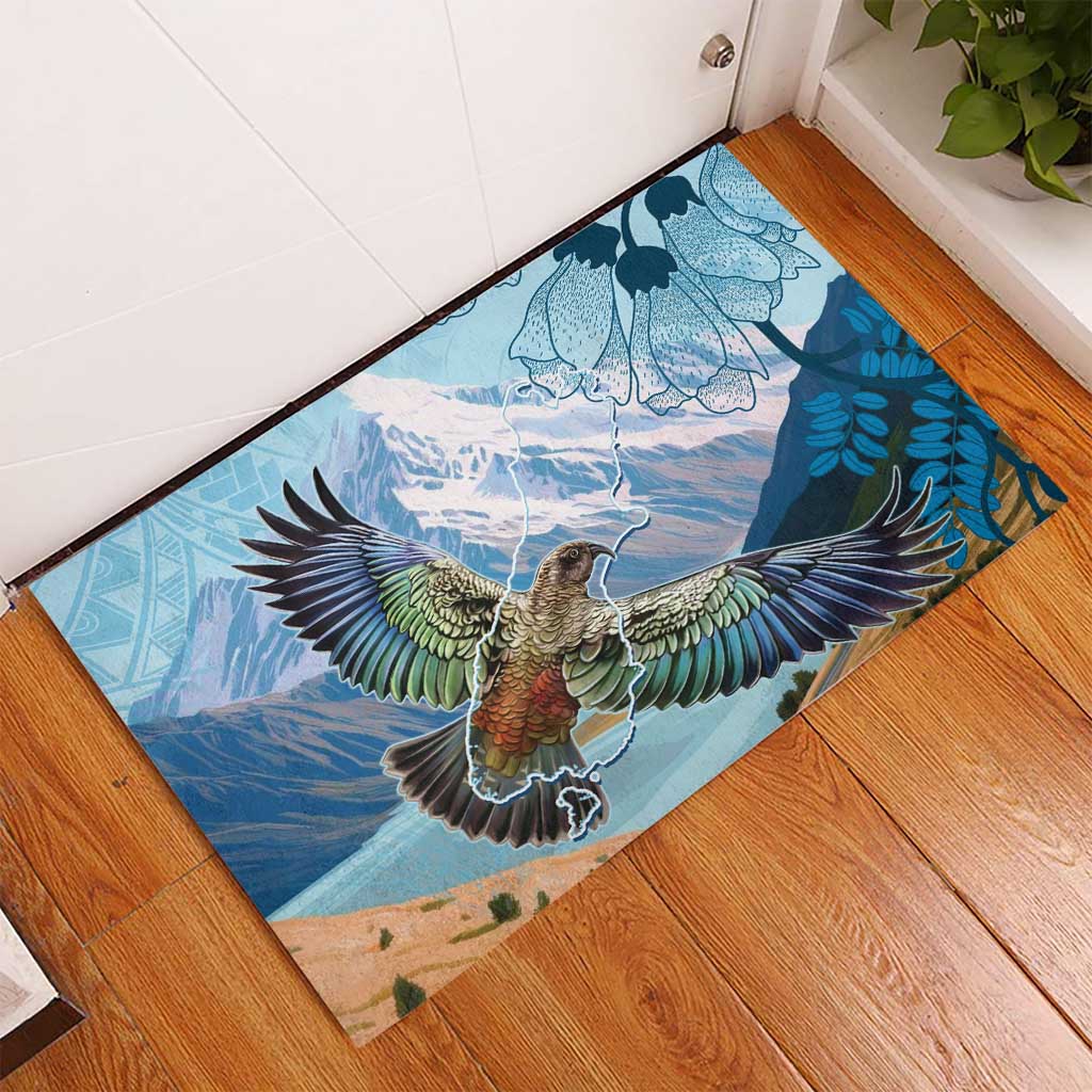 New Zealand South Island Rubber Doormat Te Waipounamu Aoraki Kea Bird LT14 - Polynesian Pride