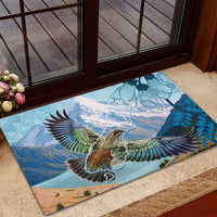 New Zealand South Island Rubber Doormat Te Waipounamu Aoraki Kea Bird LT14 - Polynesian Pride