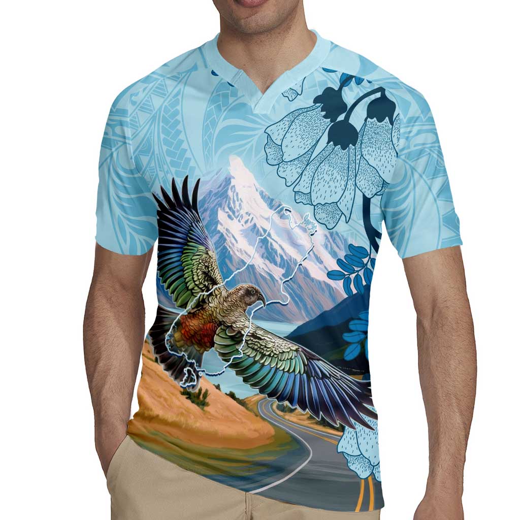 New Zealand South Island Rugby Jersey Te Waipounamu Aoraki Kea Bird LT14 - Polynesian Pride