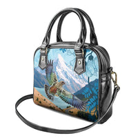 New Zealand South Island Shoulder Handbag Te Waipounamu Aoraki Kea Bird LT14 - Polynesian Pride