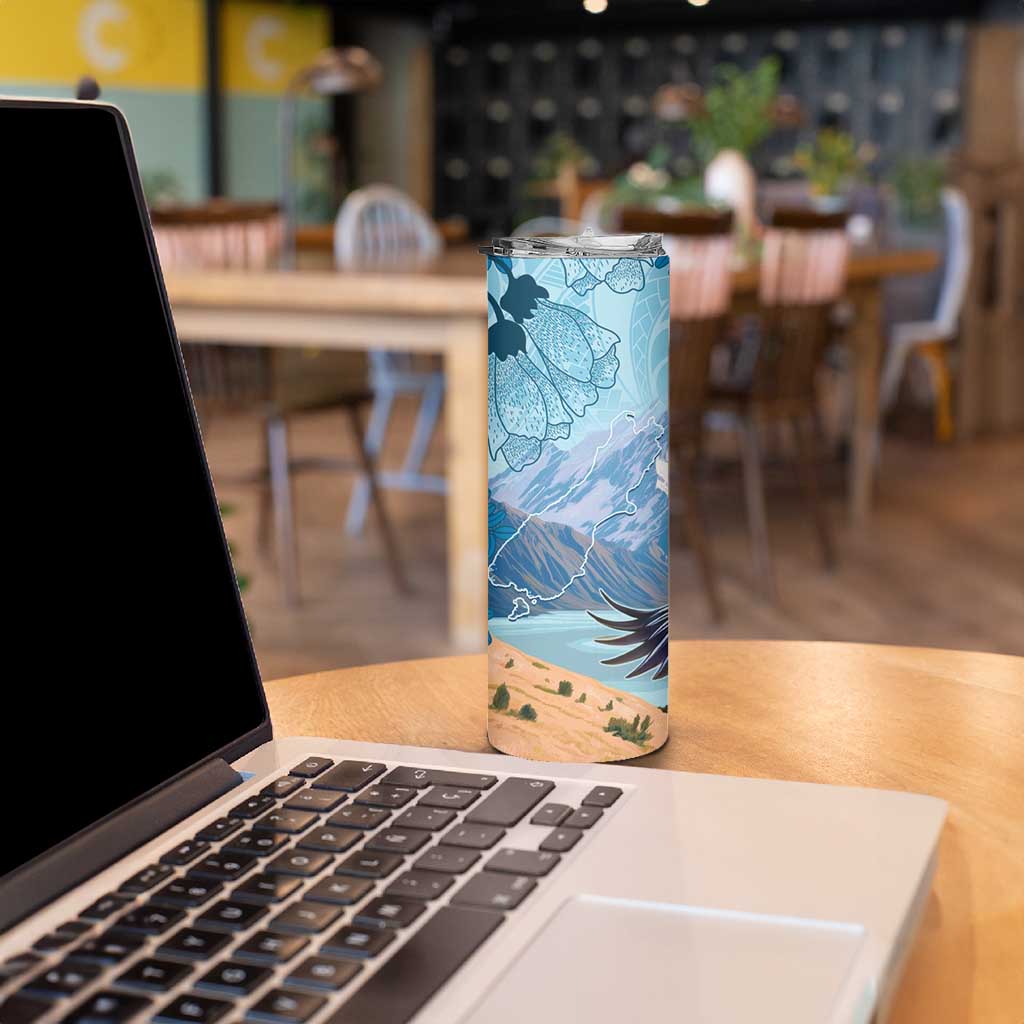 New Zealand South Island Skinny Tumbler Te Waipounamu Aoraki Kea Bird LT14 - Polynesian Pride