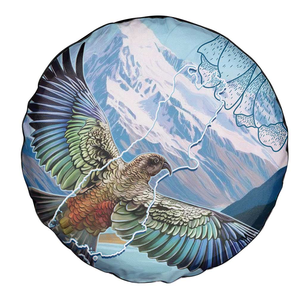 New Zealand South Island Spare Tire Cover Te Waipounamu Aoraki Kea Bird LT14 - Polynesian Pride