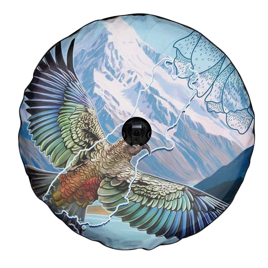 New Zealand South Island Spare Tire Cover Te Waipounamu Aoraki Kea Bird LT14 - Polynesian Pride