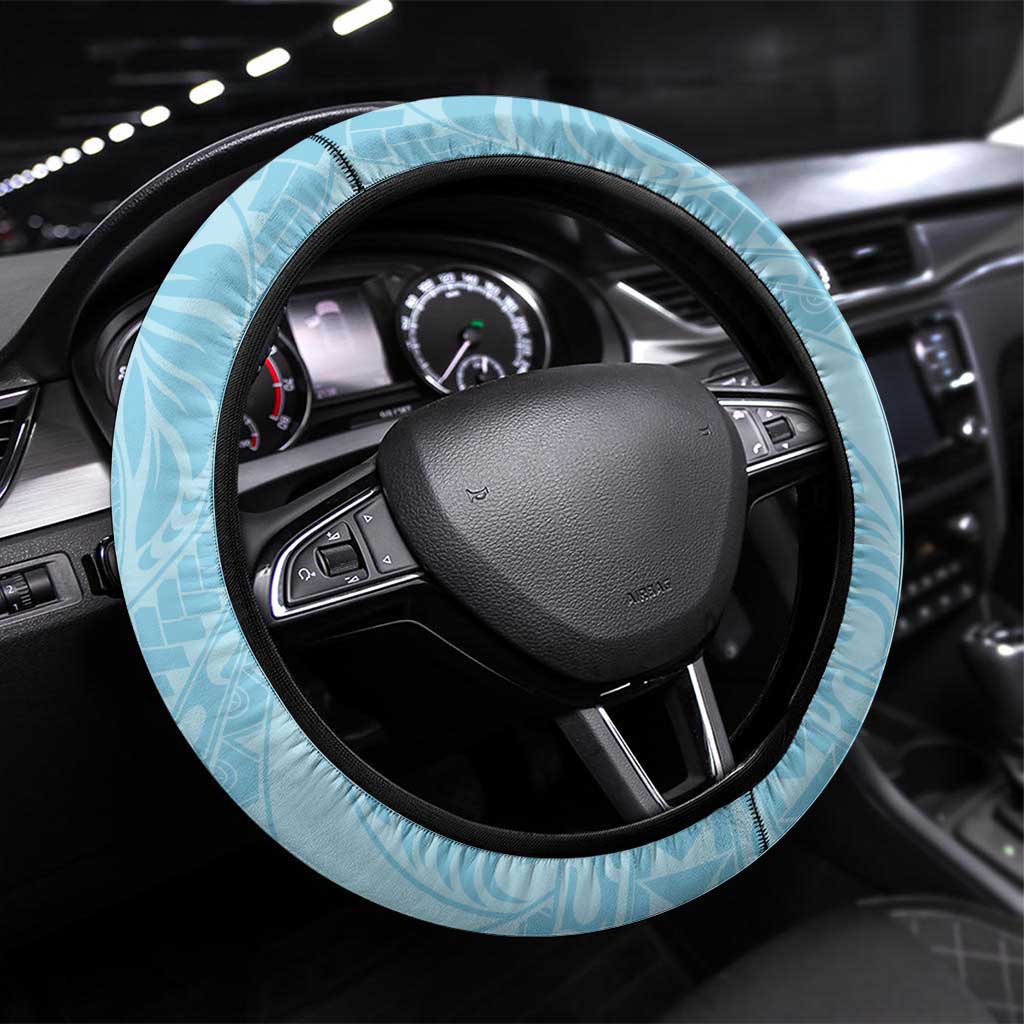 New Zealand South Island Steering Wheel Cover Te Waipounamu Aoraki Kea Bird LT14 Universal Fit Blue - Polynesian Pride