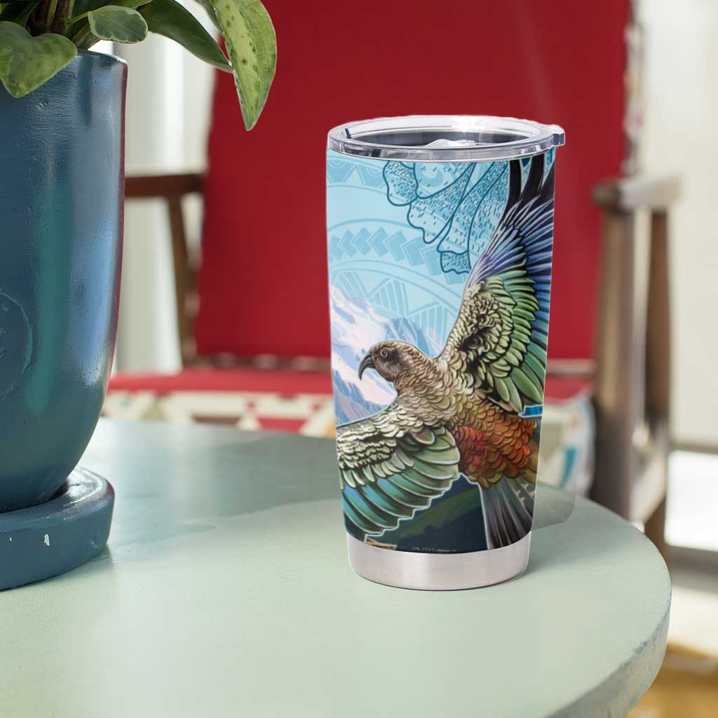 New Zealand South Island Tumbler Cup Te Waipounamu Aoraki Kea Bird LT14 - Polynesian Pride