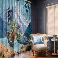 New Zealand South Island Window Curtain Te Waipounamu Aoraki Kea Bird LT14 - Polynesian Pride