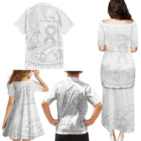 Polynesia Brain Cancer Awareness Family Matching Puletasi and Hawaiian Shirt In May We Wear Grey LT14 - Polynesian Pride