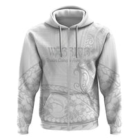 Polynesia Brain Cancer Awareness Hoodie In May We Wear Grey LT14 Zip Hoodie White - Polynesian Pride