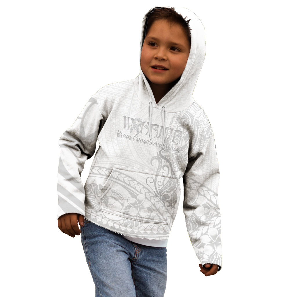 Polynesia Brain Cancer Awareness Kid Hoodie In May We Wear Grey LT14 - Polynesian Pride