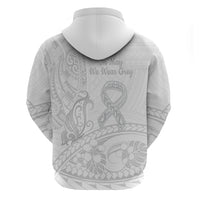 Polynesia Brain Cancer Awareness Zip Hoodie In May We Wear Grey