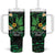 Polynesia Mental Health Awareness Tumbler With Handle Green Ribbon Be Kind To Your Mind