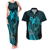 Polynesia World Ovarian Cancer Day Couples Matching Tank Maxi Dress and Hawaiian Shirt You Matter Polynesian Women LT14 Teal - Polynesian Pride