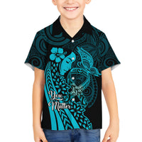 Polynesia World Ovarian Cancer Day Family Matching Long Sleeve Bodycon Dress and Hawaiian Shirt You Matter Polynesian Women LT14 Son's Shirt Teal - Polynesian Pride