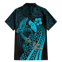Polynesia World Ovarian Cancer Day Family Matching Mermaid Dress and Hawaiian Shirt You Matter Polynesian Women LT14 - Polynesian Pride