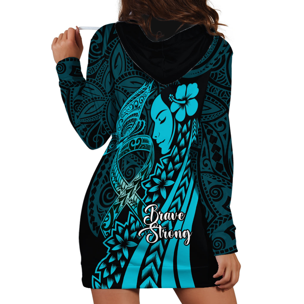 Polynesia World Ovarian Cancer Day Hoodie Dress You Matter Polynesian Women LT14 - Polynesian Pride