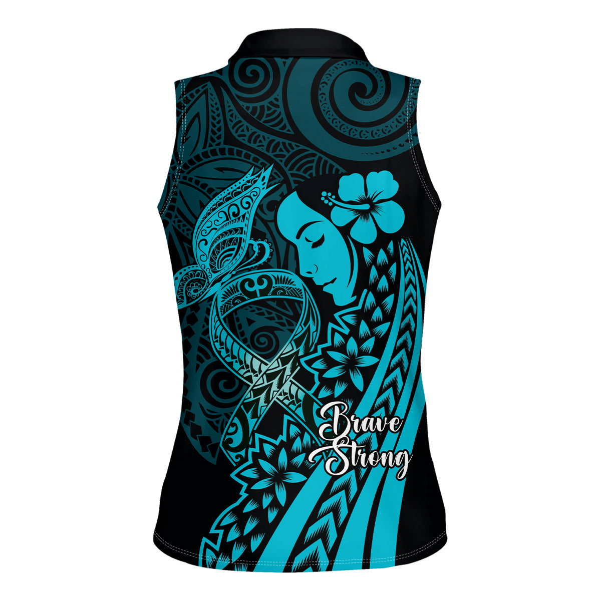 Polynesia World Ovarian Cancer Day Women Sleeveless Polo Shirt You Matter Polynesian Women LT14 - Polynesian Pride