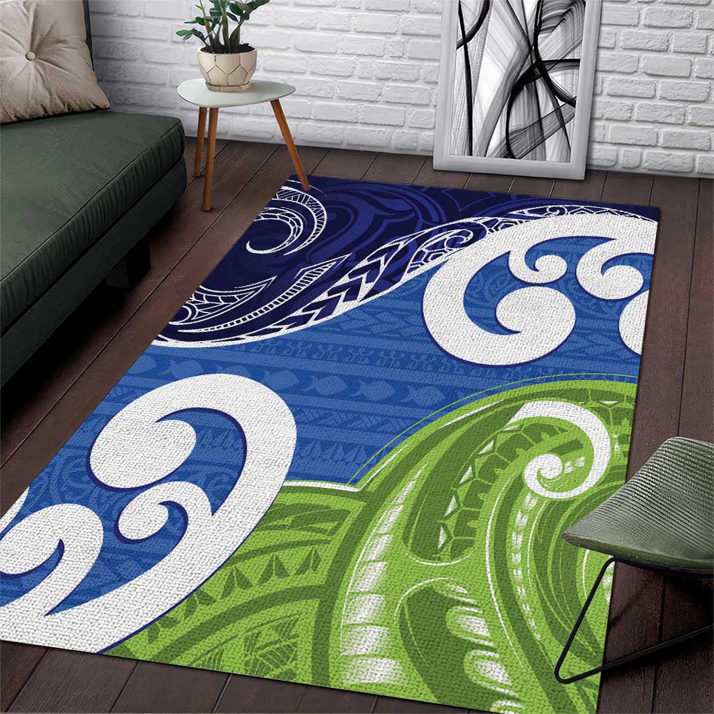 Southland New Zealand Area Rug Maori Koru Flag Color