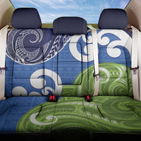 Southland New Zealand Back Car Seat Cover Maori Koru Flag Color LT14 One Size Blue - Polynesian Pride