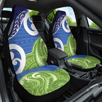 Southland New Zealand Car Seat Cover Maori Koru Flag Color LT14 One Size Blue - Polynesian Pride