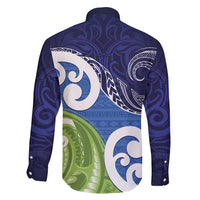 Southland New Zealand Family Matching Mermaid Dress and Hawaiian Shirt Maori Koru Flag Color LT14 - Polynesian Pride