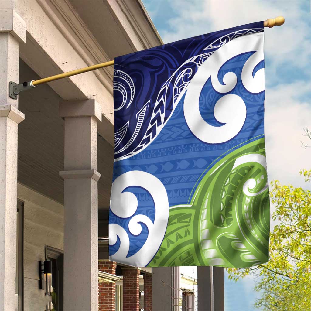 Southland New Zealand Garden Flag Maori Koru Flag Color LT14 House Flag Blue - Polynesian Pride