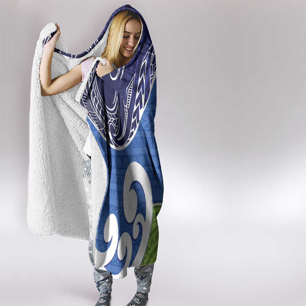 Southland New Zealand Hooded Blanket Maori Koru Flag Color LT14 - Polynesian Pride