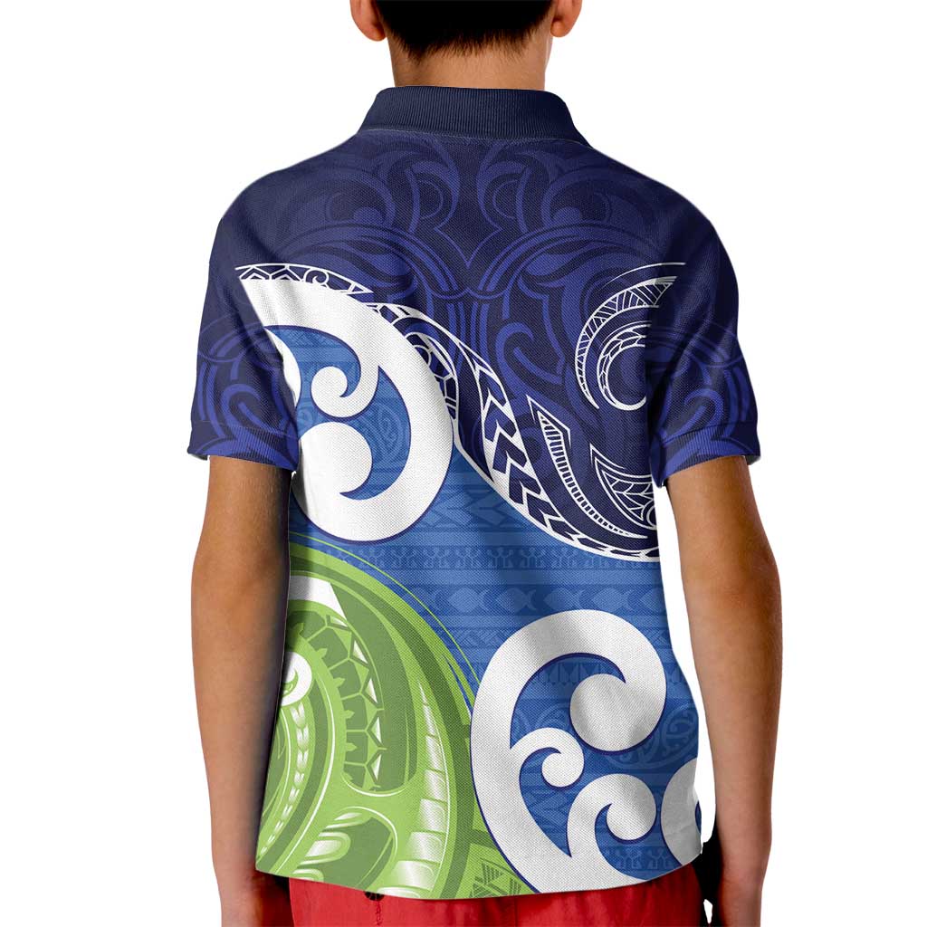 Southland New Zealand Kid Polo Shirt Maori Koru Flag Color LT14 - Polynesian Pride