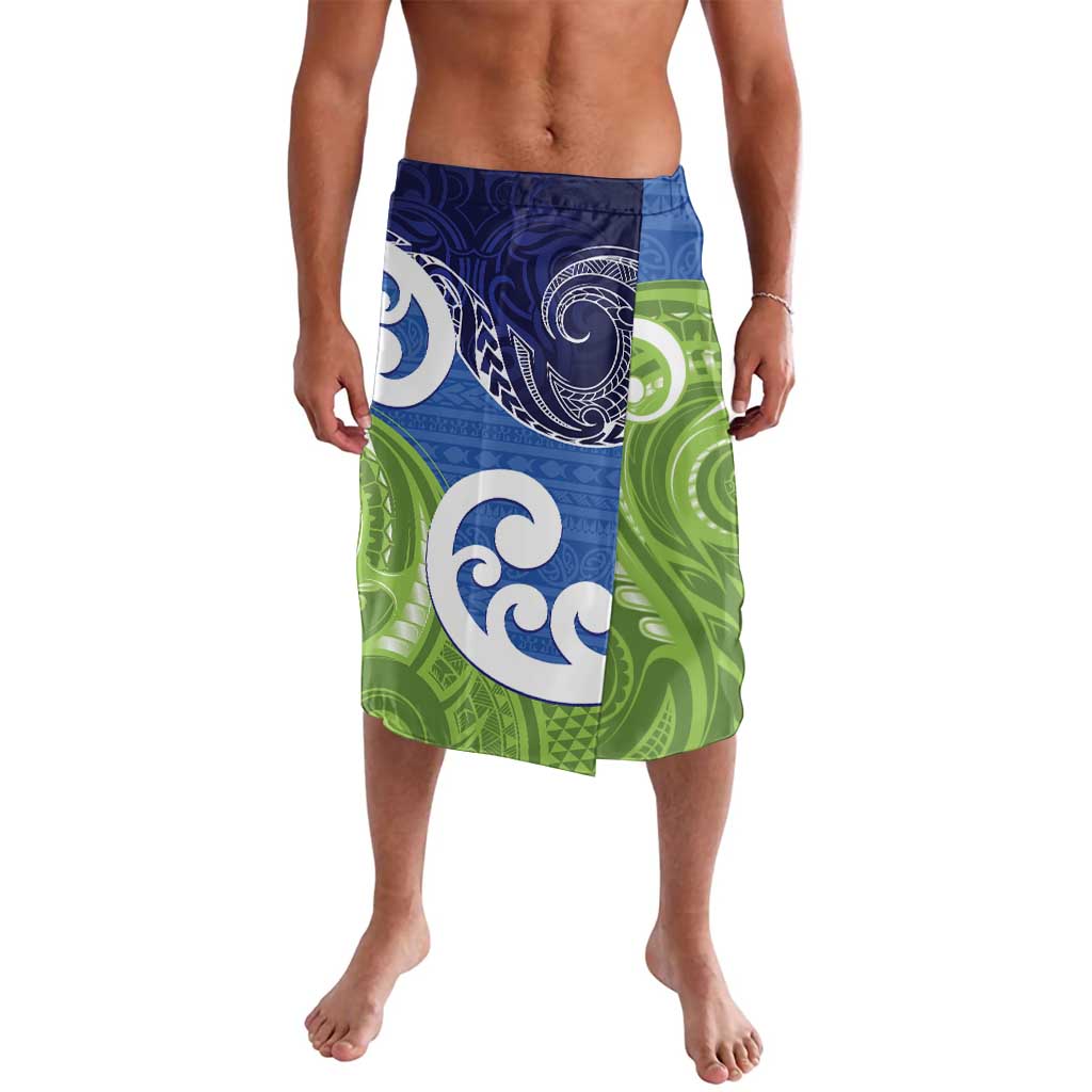 Southland New Zealand Lavalava Maori Koru Flag Color LT14 Blue - Polynesian Pride