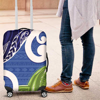 Southland New Zealand Luggage Cover Maori Koru Flag Color LT14 Blue - Polynesian Pride