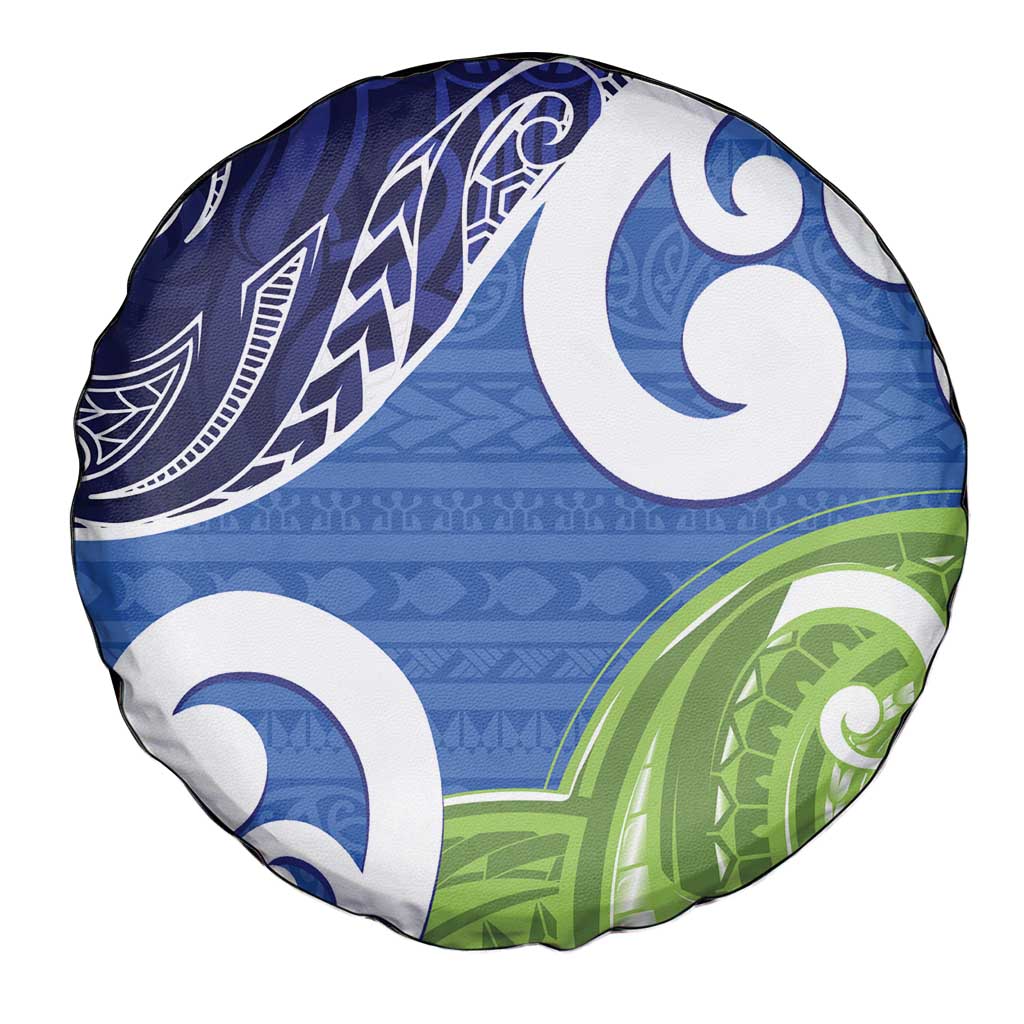 Southland New Zealand Spare Tire Cover Maori Koru Flag Color LT14 - Polynesian Pride