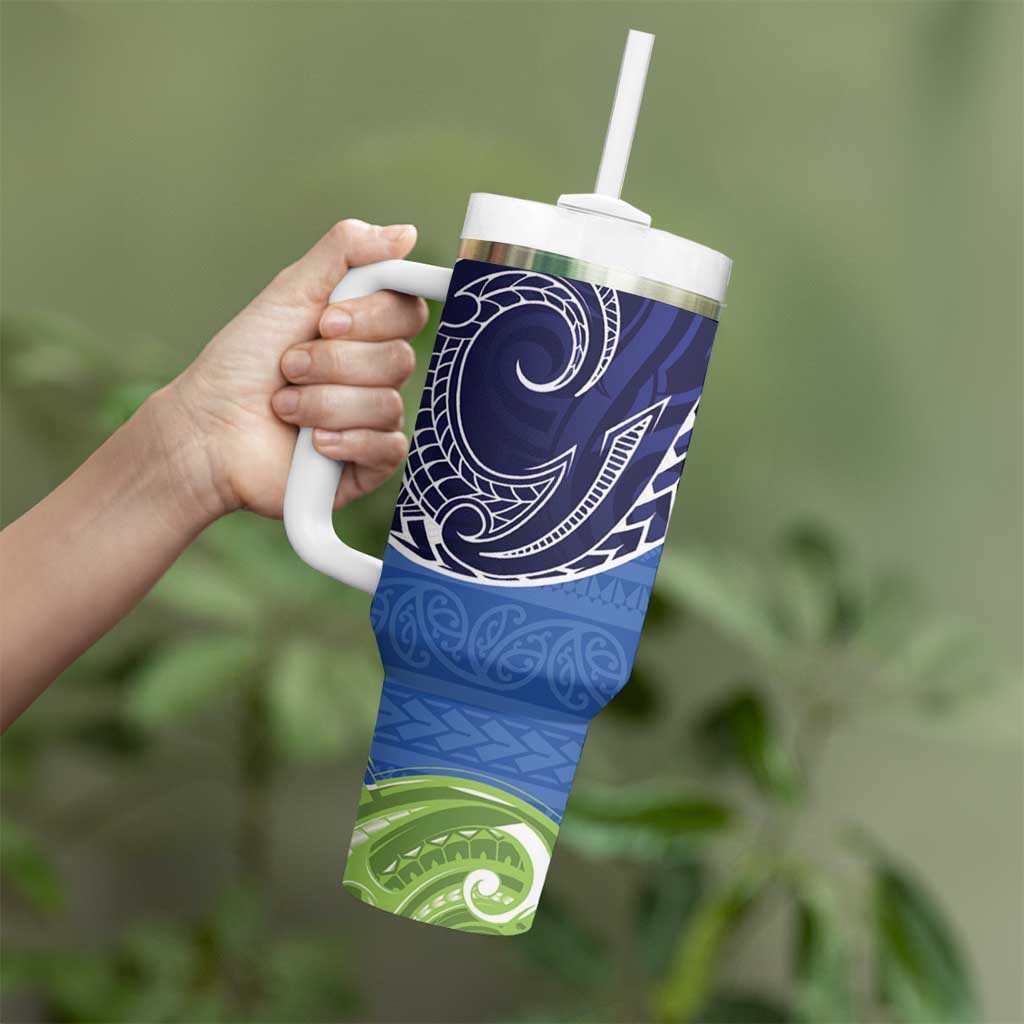 Southland New Zealand Tumbler With Handle Maori Koru Flag Color LT14 - Polynesian Pride
