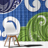 Southland New Zealand Window Curtain Maori Koru Flag Color LT14 - Polynesian Pride