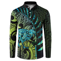 Southland Takehe Pounama Button Sweatshirt Aotearoa Poutama Paua Shell Fern