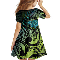 Southland Takehe Pounama Family Matching Mermaid Dress and Hawaiian Shirt Aotearoa Poutama Paua Shell Fern LT14 - Polynesian Pride