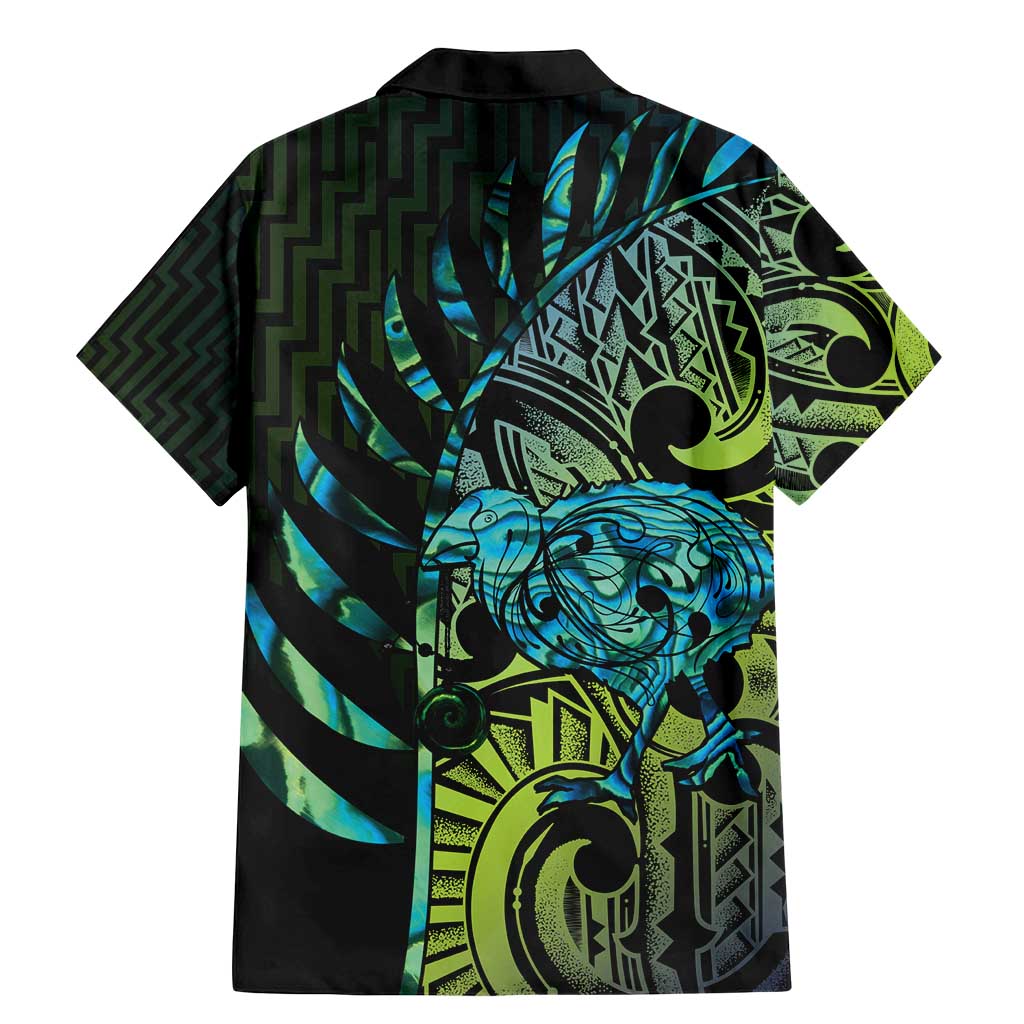 Southland Takehe Pounama Family Matching Mermaid Dress and Hawaiian Shirt Aotearoa Poutama Paua Shell Fern LT14 - Polynesian Pride