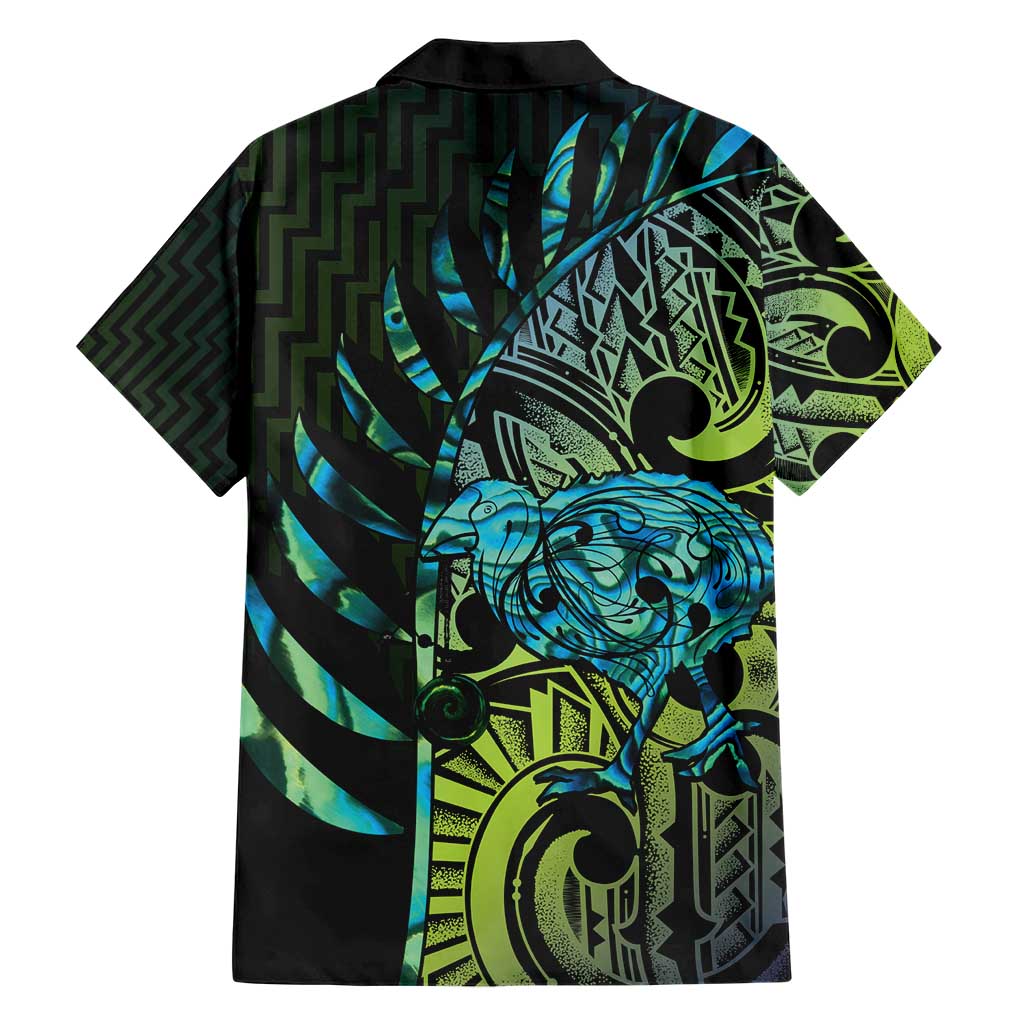 Southland Takehe Pounama Hawaiian Shirt Aotearoa Poutama Paua Shell Fern