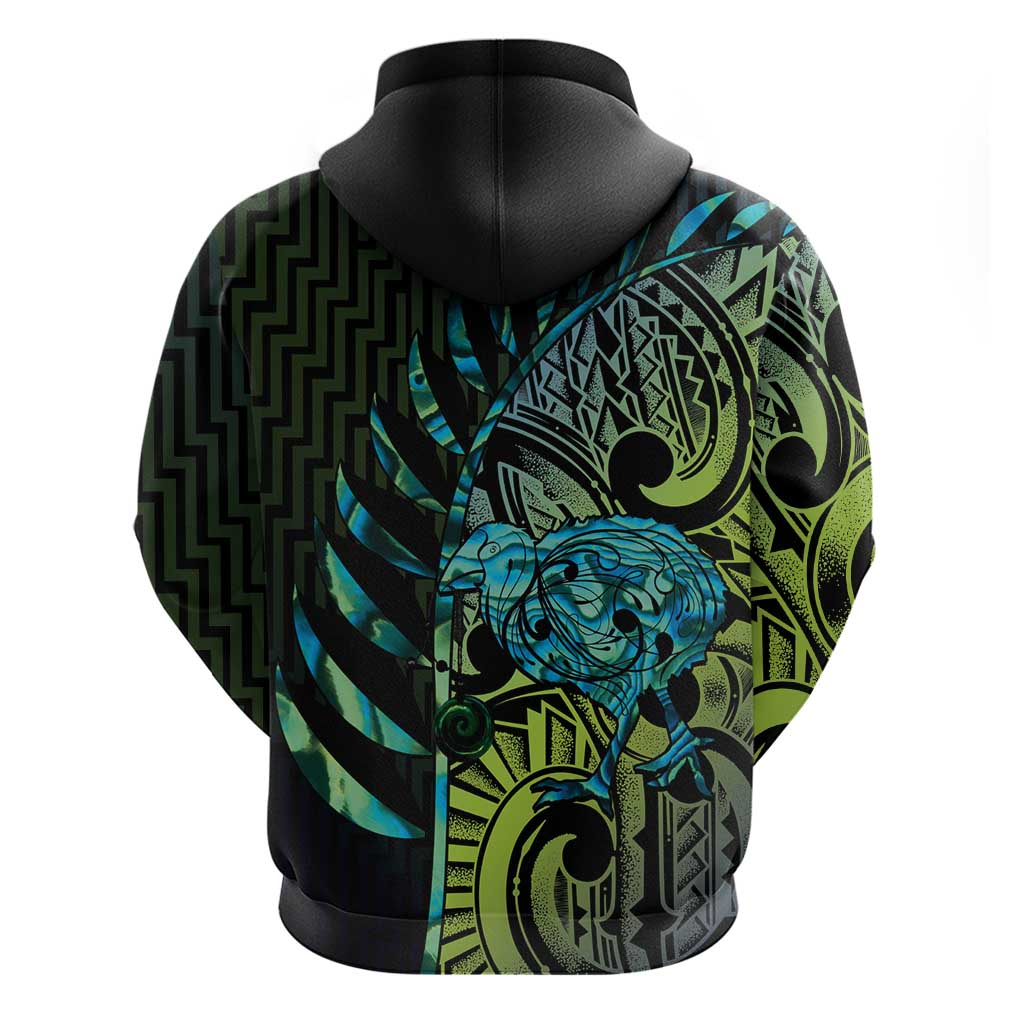 Southland Takehe Pounama Hoodie Aotearoa Poutama Paua Shell Fern