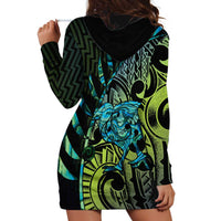 Southland Takehe Pounama Hoodie Dress Aotearoa Poutama Paua Shell Fern LT14 - Polynesian Pride