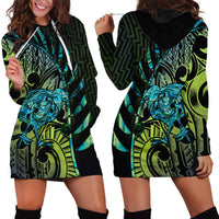 Southland Takehe Pounama Hoodie Dress Aotearoa Poutama Paua Shell Fern LT14 - Polynesian Pride