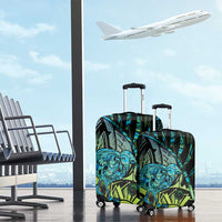 Southland Takehe Pounama Luggage Cover Aotearoa Poutama Paua Shell Fern