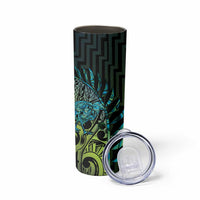 Southland Takehe Pounama Skinny Tumbler Aotearoa Poutama Paua Shell Fern LT14 - Polynesian Pride