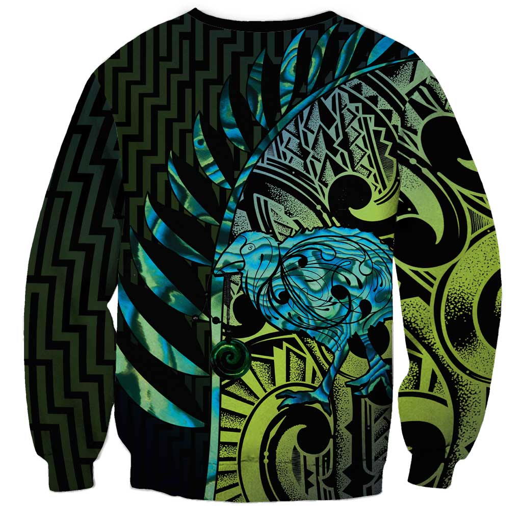 Southland Takehe Pounama Sweatshirt Aotearoa Poutama Paua Shell Fern