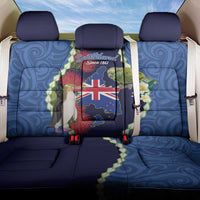 Southland Anniversary Day Back Car Seat Cover Murihiku 1861 Maori Bird Mix Pohutukawa LT14 One Size Blue - Polynesian Pride