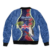 Southland Anniversary Day Bomber Jacket Murihiku 1861 Maori Bird Mix Pohutukawa