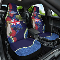 Southland Anniversary Day Car Seat Cover Murihiku 1861 Maori Bird Mix Pohutukawa LT14 One Size Blue - Polynesian Pride