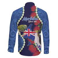 Southland Anniversary Day Family Matching Summer Maxi Dress and Hawaiian Shirt Murihiku 1861 Maori Bird Mix Pohutukawa LT14 - Polynesian Pride