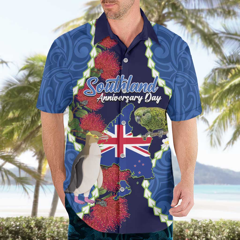 Southland Anniversary Day Hawaiian Shirt Murihiku 1861 Maori Bird Mix Pohutukawa LT14 - Polynesian Pride