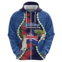 Southland Anniversary Day Hoodie Murihiku 1861 Maori Bird Mix Pohutukawa LT14 - Polynesian Pride